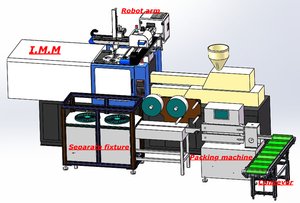 Máquina Automática Robótica de Recogida, Apilado y Empaquetado <span class=keywords><strong>CHUANY</strong></span> OEM de CHINA para Cubiertos Desechables de PP y PS, Cucharas, Tenedores y Palillos - Product Image 3