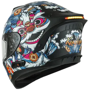 Electric Moto Bike Casco LED LIGHT Motorcycle Helmets Men Women Full Face Flip Up Safety Helmet With Rear Light