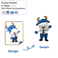 Peluche certifiée CPC, peluche vache, mascotte animale en peluche, conception personnalisée OEM