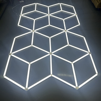 Fourniture d'usine en gros Éclairage LED hexagonal 4000K pour l'entretien de la voiture DIY Garage Gym Barber Shop Lampe de travail
