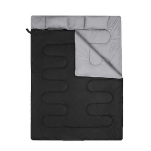 Saco de dormir impermeable para dos personas Saco de dormir doble <span class=keywords><strong>con</strong></span> 2 almohadas para acampar Senderismo Mochilero - Product Image 1