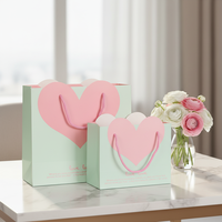 Sacs en papier écologiques personnalisés avec poignées en ruban, logo, petite taille, pour anniversaire, Saint-Valentin, fête des mères, artisanat de bougies