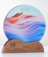 Trophée en cristal fait main, forme irrégulière, gravure laser 3D personnalisée, prix rouge pour la remise des diplômes et souvenirs – Vente chaude