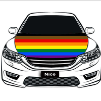 Housse de capot de voiture personnalisée en polyester arc-en-ciel, pour une protection temporaire contre le soleil extérieur et la poussière automobile