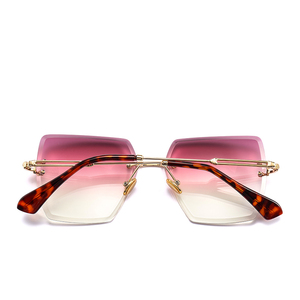 Carrées Sans Monture Lunettes De Soleil Femmes D'été Rouge Lunettes de Marque De Luxe De Mode Lunettes De Soleil Pour Hommes - Product Image 4