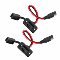 Connecteur mâle-femelle JST SM 2 broches, pas de 2,54 mm, avec câble électrique de 200 mm, gaine en PVC, éclairage LED