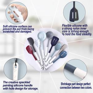 Utensilios de Cocina de Silicona de Alta Resistencia al Calor, Espátula, Cuchara, Batidor Antiadherentes, 1 Pieza, Duraderos, de Grado Alimenticio - Product Image 4