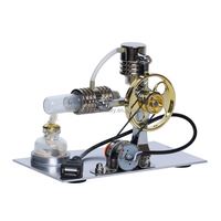 Modèle de moteur Stirling à air chaud haute précision 10 kW semi-automatique 110V, jouet d'expérimentation scientifique en physique