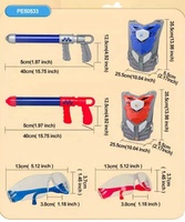 Pistolet à eau en plastique pour enfants, jouet de combat aquatique pour piscine extérieure, lanceur de jets d'eau, super soaker