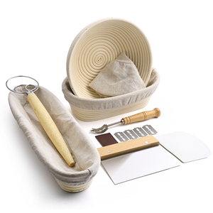 In Stock 8 9 10 12 Inch Handmade Round Dough Proofing Box Natural Rattan Bread Proofing Baskets Set For Baking