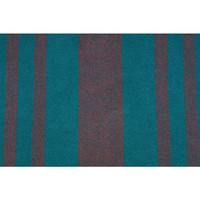 Couverture en polaire tissée BLUE PHOENIX pour avion, 30% laine, 70% acrylique, rayures verticales, bordure verte, toutes saisons, pour le camping et la plage