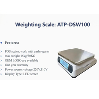 Balance de pesage industrielle numérique électronique avec imprimante d'étiquettes de code-barres, 15 kg/30 kg, LAN/WIFI en option, certifiée OIML/CE
