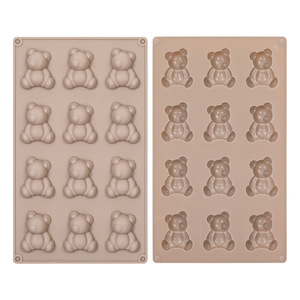 <span class=keywords><strong>Stampo</strong></span> in Silicone a Forma di Orso con 8/12 Cavità per Mousse, Cioccolato, Pudding e Dessert da Tè Pomeridiano - Product Image 6