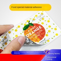 Op maat gemaakte PVC waterdichte, vochtbestendige, vriesbestendige zelfklevende etiketten voor wijn, dranken, snacks, fruit met kattenoogdesign