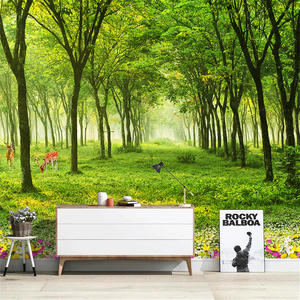 Nordique forêt herbe paysage <span class=keywords><strong>Boulevard</strong></span> 3D Mural salon chambre Tv fond mur - Product Image 1