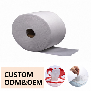 กระดาษทิชชูเปียก40GSM กันน้ำความเข้มสูงน้ำหนักเบาระบายอากาศได้ดีไม่ทอแบบสานสำหรับผลิตภัณฑ์สุขอนามัย - Product Image 2