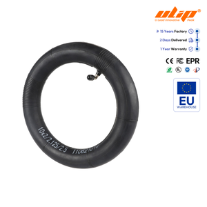 Chambre à air renforcée Ulip 10*2/2.125/2.5 avec valve coudée à 90 degrés vers l'extérieur pour trottinette électrique 10 pouces - Entrepôt UE - Product Image 1