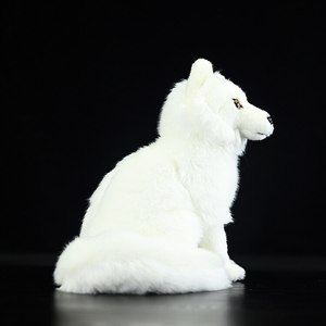 Peluche personnalisée renard blanc, jouet en peluche animal sauvage, poupée mignonne pour parc à thème, boutique de cadeaux, usine, fournisseur OEM ODM, agence - Product Image 2