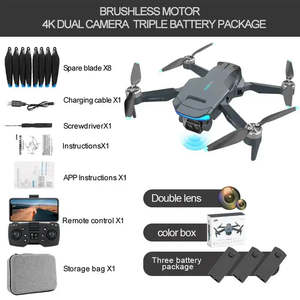 Drone pliable F194 mini sans balais, avec GPS et double caméra HD 4K, télécommande pour la photographie aérienne de niveau débutant – Meilleures ventes - Product Image 2
