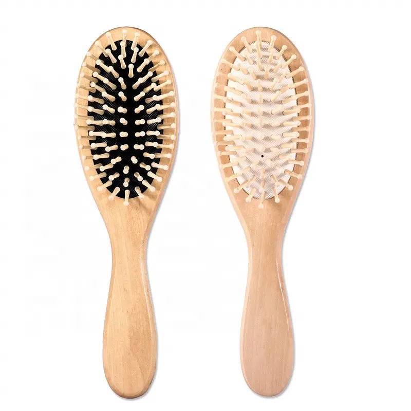 Head Massage Wood Hair Comb Airbag Hair Brush Grooming Printed Logo Customized Handle Handmade Comb