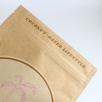 Sac d'emballage en papier Kraft de haute qualité feuilles de thé bonbons noix Snack paquet sac en papier Kraft debout sac à fermeture éclair
