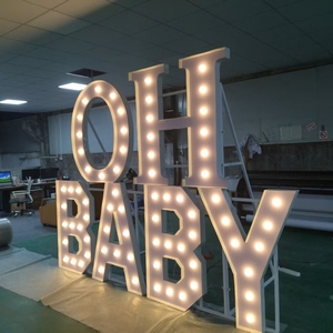 Lettres Marquee Personnalisées 4 pieds, Chiffres et Lettres LED, Enseigne Lumineuse 3D pour Décoration de Baby Shower, Mariage, Magasin, Fête - Product Image 4