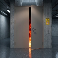 Portes coupe-feu en acier de sécurité à montage direct Strength Factory pour la construction d'installations publiques