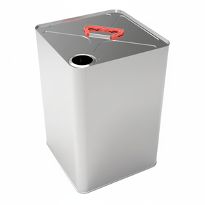 Kontensan Square Tin Can Adhesive Metal <b>Container</b> L174 Model 232 X 232 X 350 mm 18 Lt - Product Image 2