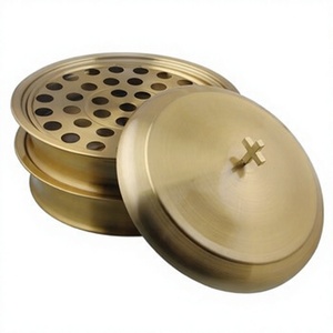 Bandeja de Comunión Tradicional de Acero Inoxidable de Grado Comercial de Alta Calidad, Servicios Religiosos de la Iglesia, Catering Religioso Personalizable - Product Image 2