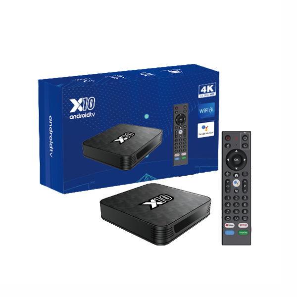 Newest X10 IATV Android 10 Smart TV Box with 4K HD 5G WIFI 6 BT5.0 2G RAM 8G Storage Allwinner H313 Processor BT Voice Remote