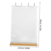 Tailles personnalisées en gros d'usine pour Restaurant bar café Double face acrylique Base en bois Menu présentoir