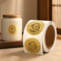 Stiker Label Samping Tutup Stoples Kaca 3.5g, Tahan Minyak, Tahan Air, Holografik, Food Grade, Perekat Kuat, Cetak Kustom