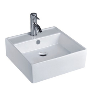 Giá Rẻ hình chữ nhật hình dạng mà không có lỗ vòi chậu gốm WC rửa tay Bồn Rửa cho phòng tắm - Product Image 3
