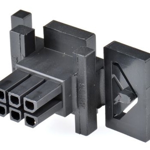 Conector 44133-0600 Micro-Fit Serie BMI, Paso de 3 mm, 6 Vías, 2 Filas, Hembra, Recto, Carcasa para PCB 44133 - Product Image 1
