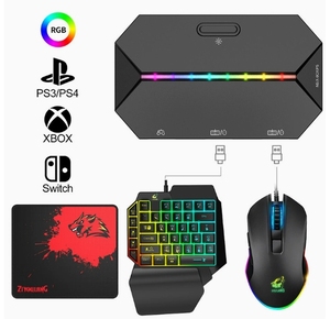 Adaptateur de <span class=keywords><strong>clavier</strong></span> et <span class=keywords><strong>souris</strong></span> de jeu RGB, adaptateur de contrôleur de jeu filaire pour Switch <span class=keywords><strong>Xbox</strong></span> <span class=keywords><strong>One</strong></span> PS4 PS3 PS5 - Product Image 6