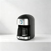 Cafetera de Goteo Anbolife 2 en 1 de 0.5L con Molinillo Integrado, Filtro Permanente, 80-85 ℃   Temperatura Constante