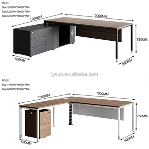 Scrivania per Computer da Ufficio Convertibile ed Estensibile a Forma di L in Legno Resistente dal Design Contemporaneo e Semplice per Segretarie - Product Image 5