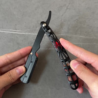 Portacuchillas Plegables de Diseño Único, Suministro de Fábrica, Maquinilla de Afeitar para Hombre, Maquinilla de Afeitar de Borde Recto, Maquinilla de Afeitar de Barbero