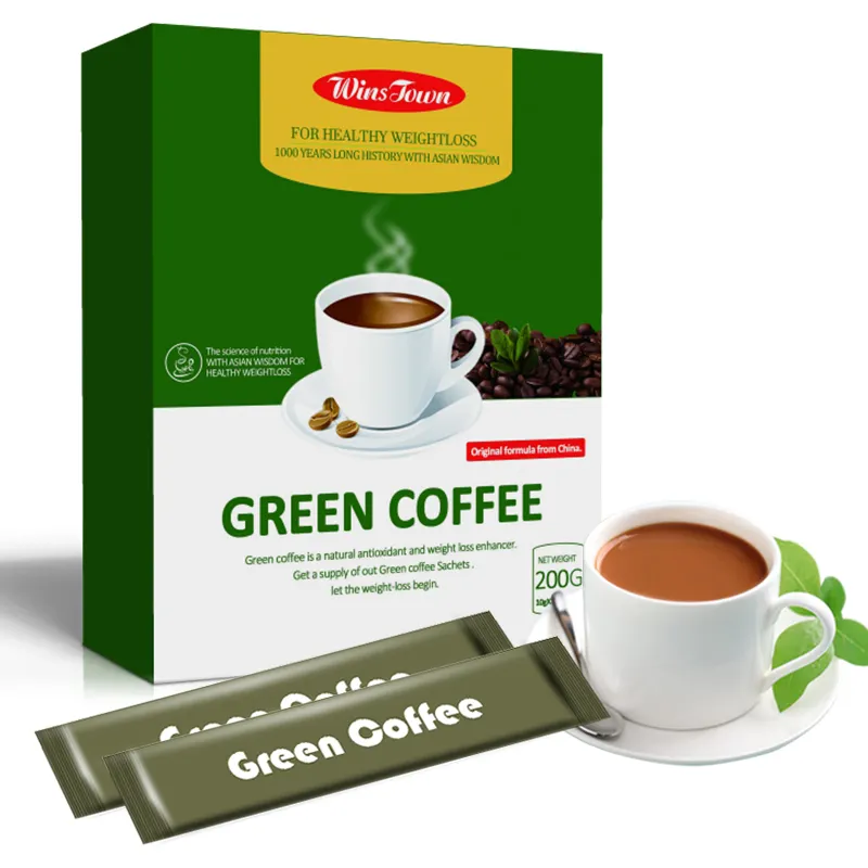 Wholesale Slim Green Coffee Natural Herbs Healthy Diet Control Powder Instant Weight Loss Ganoderma Coffee Slimming