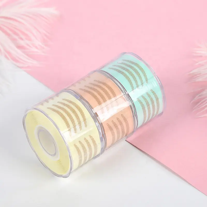600 pcs/roll Big Eyes Make Up Eyelid Sticker Double Fold Self Adhesive Eyelid Tape Stickers S/L Makeup Clear Beige Color Stripe