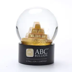 High Quality Custom Resin Crafts With Bullion Decoration Snow Globe Can Be Used For Gift Souvenir