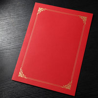 Titulaires de certificat (bourgogne 30 paquets) diplôme couvre bordure en feuille d'or pour lettre taille 8.5x11 certificats papier cartonné