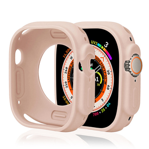 Funda Protectora de Silicona Suave para <span class=keywords><strong>Apple</strong></span> <span class=keywords><strong>Watch</strong></span> <span class=keywords><strong>Series</strong></span> 10 9 8 <span class=keywords><strong>7</strong></span> SE 6 5 4 3 2 1 38 40 41MM 42 44 45 49 mm, Cubierta de Marco con Botón - Product Image 3