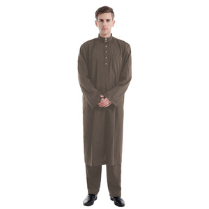 Chất Lượng Cao Người Đàn Ông Thanh Lịch Thobes Set Bán Buôn Hồi Giáo Quần Áo Thoáng Khí Pakistan Phong Cách Pakistan Thobe - Product Image 4
