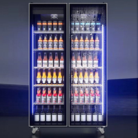 Réfrigérateur de magasin de proximité avec portes vitrées, vitrine pour boissons et bières, refroidisseur vertical, vitrine réfrigérée