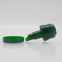 Tapa de rosca de aluminio ROPP de 31.5x24mm a prueba de manipulaciones con inserto de vertedor de plástico para botella de vidrio de aceite de oliva, vinagre, condimentos y salsas