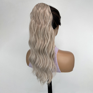 Oferta Especial: Extensiones <span class=keywords><strong>de</strong></span> <span class=keywords><strong>Cabello</strong></span> Ondulado y Rizado <span class=keywords><strong>de</strong></span> Fibra Ignífuga, Naturales, Ajustables con Cordón, <span class=keywords><strong>de</strong></span> 18 Pulgadas, con Efecto <span class=keywords><strong>de</strong></span> Ondas <span class=keywords><strong>de</strong></span> Agua, Suaves y Mate, para Uso Diario - Product Image 6