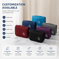 Bolsa de Aseo Colgante Impermeable, Organizador de Cosméticos de Viaje, Multicompartimentos, Gran Capacidad, Diseño con Gancho Inteligente