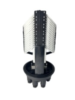 Boîtier de raccordement vertical à dôme pour fibre optique FTTH 576 cœurs, étanche IP68, sans outil, avec répartiteur PLC pour réseau FTTX