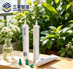 Tubo exprimible de plástico blanco de grado farmacéutico, especialmente diseñado para gel de colágeno médico, gel reparador de cicatrices y ungüento para el cuidado de la piel. - Product Image 3